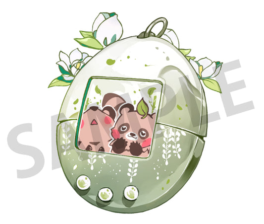 Précommande - Sticker Ratons Laveurs Tamagotchi